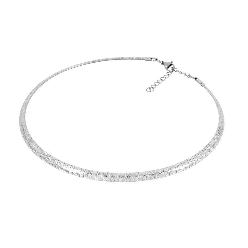 Silver Snake Necklace 6mm