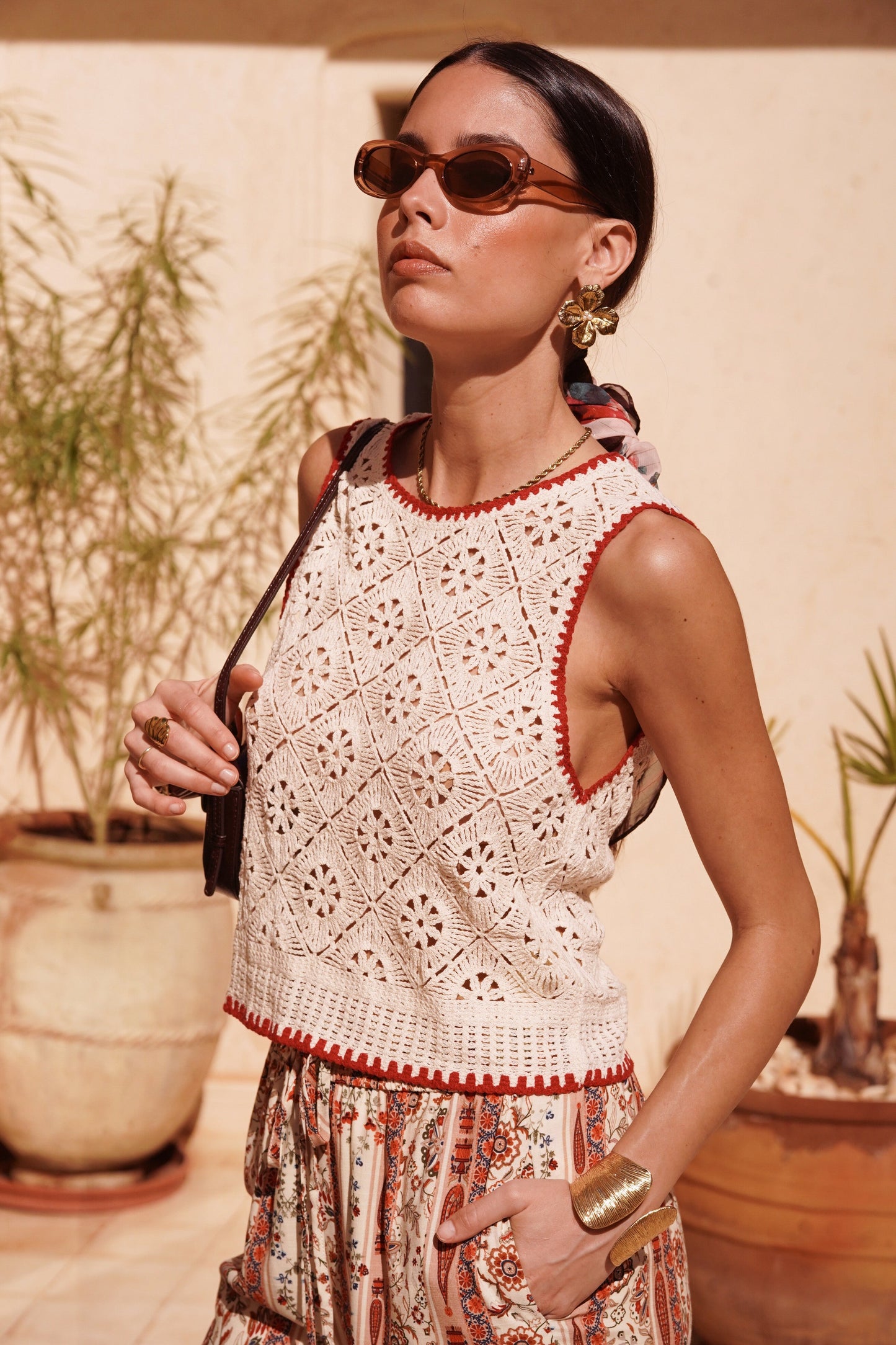 Cream Crochet Top