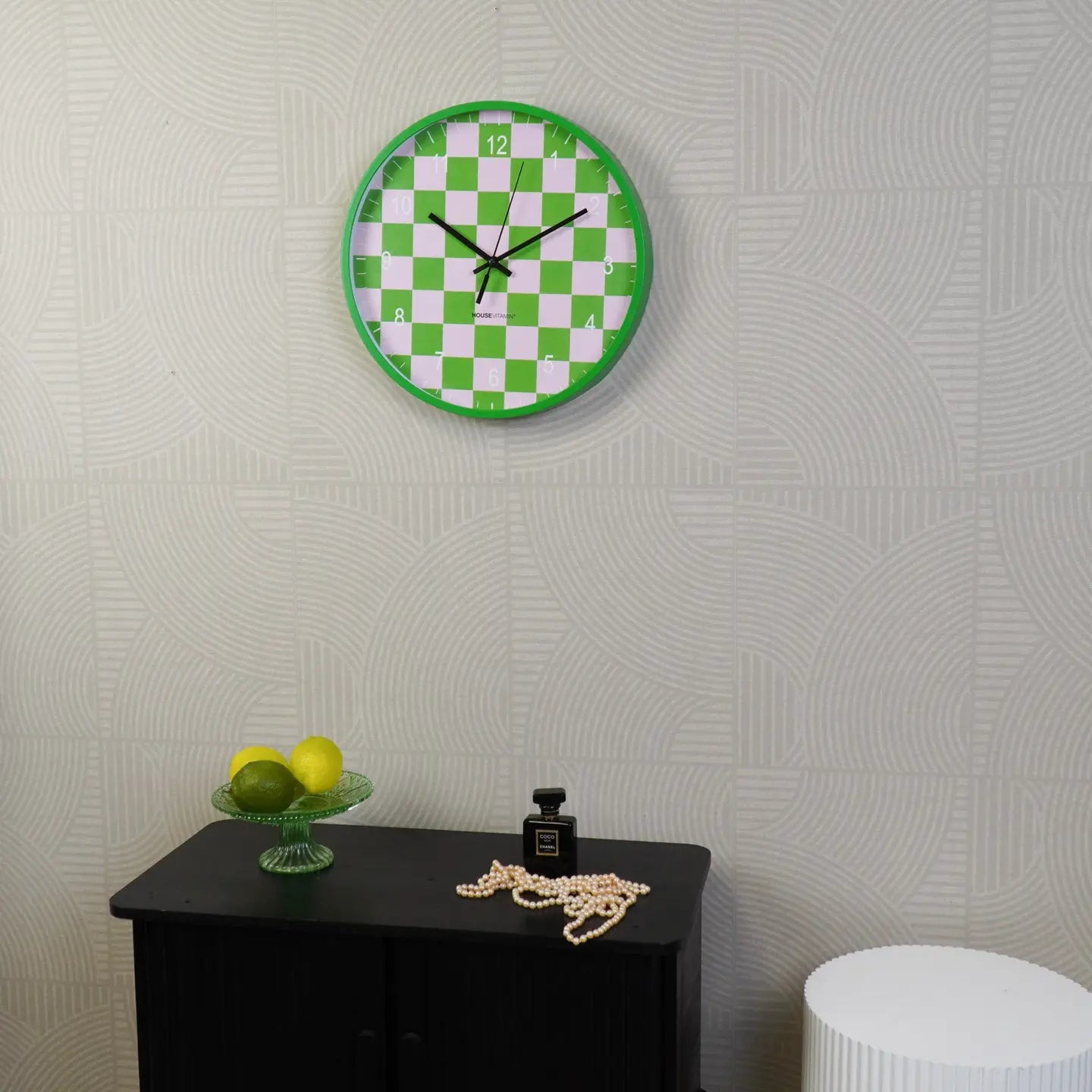 Wall Clock  'chessboard' 34x34x4 cm