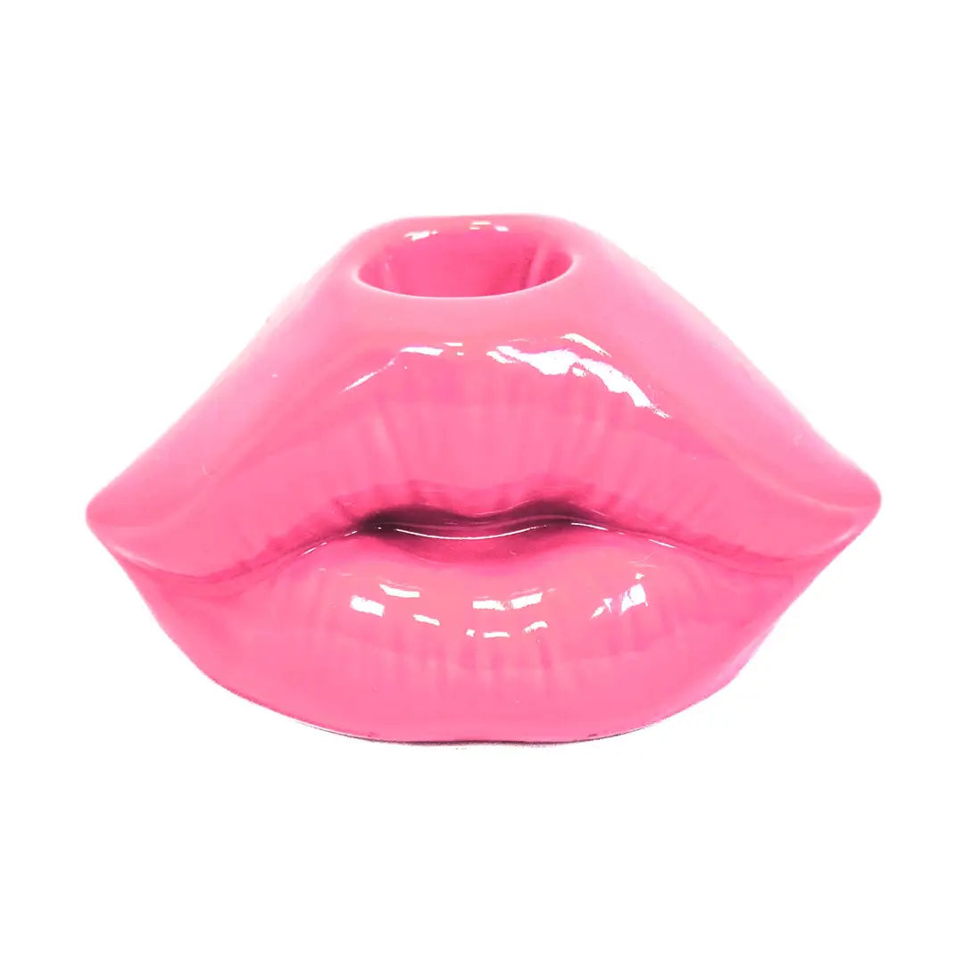Pink Lip Candle Holder  10,5x6,5x5,5cm