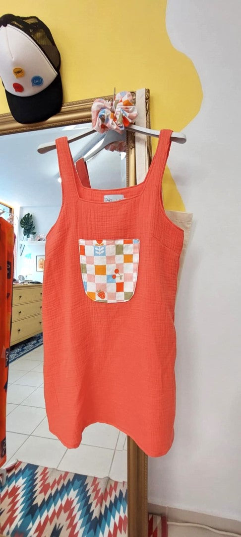 PEACH SKATER DRESS