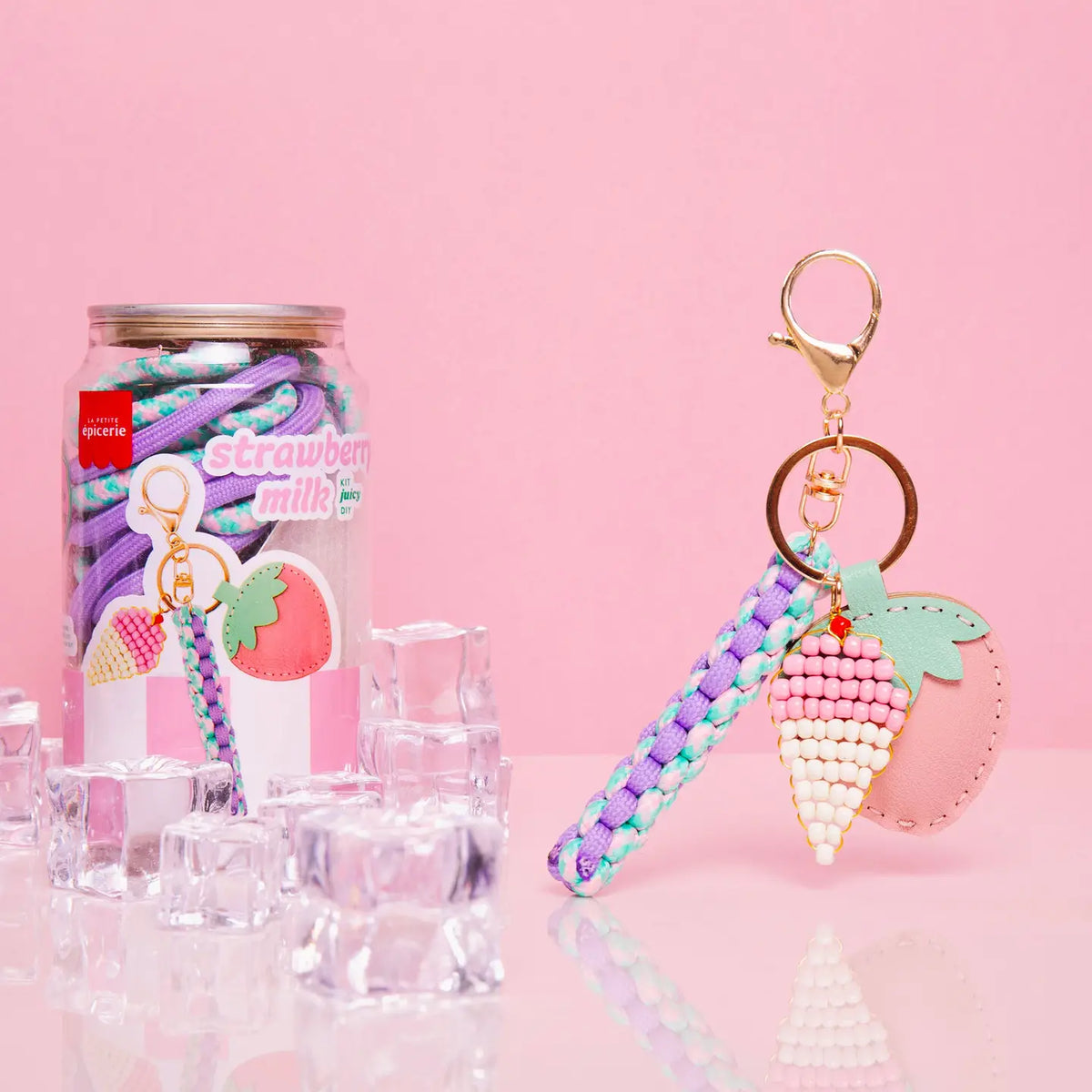 Can Bag Charm Kit - Strawberry Milk
