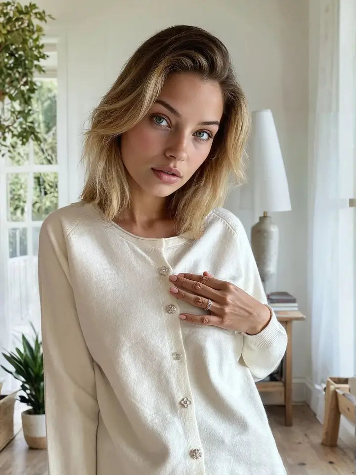 Beige Amore Cardigan