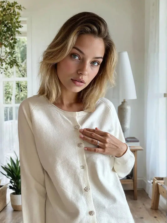 Beige Amore Cardigan
