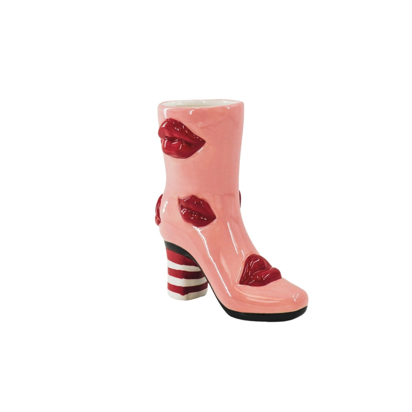Boot with Lips Flower Vase 19,5x8,5x23 cm