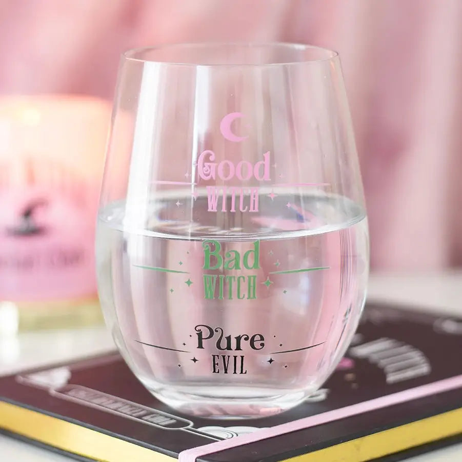 Good Witch, Bad Witch Stemless Glass