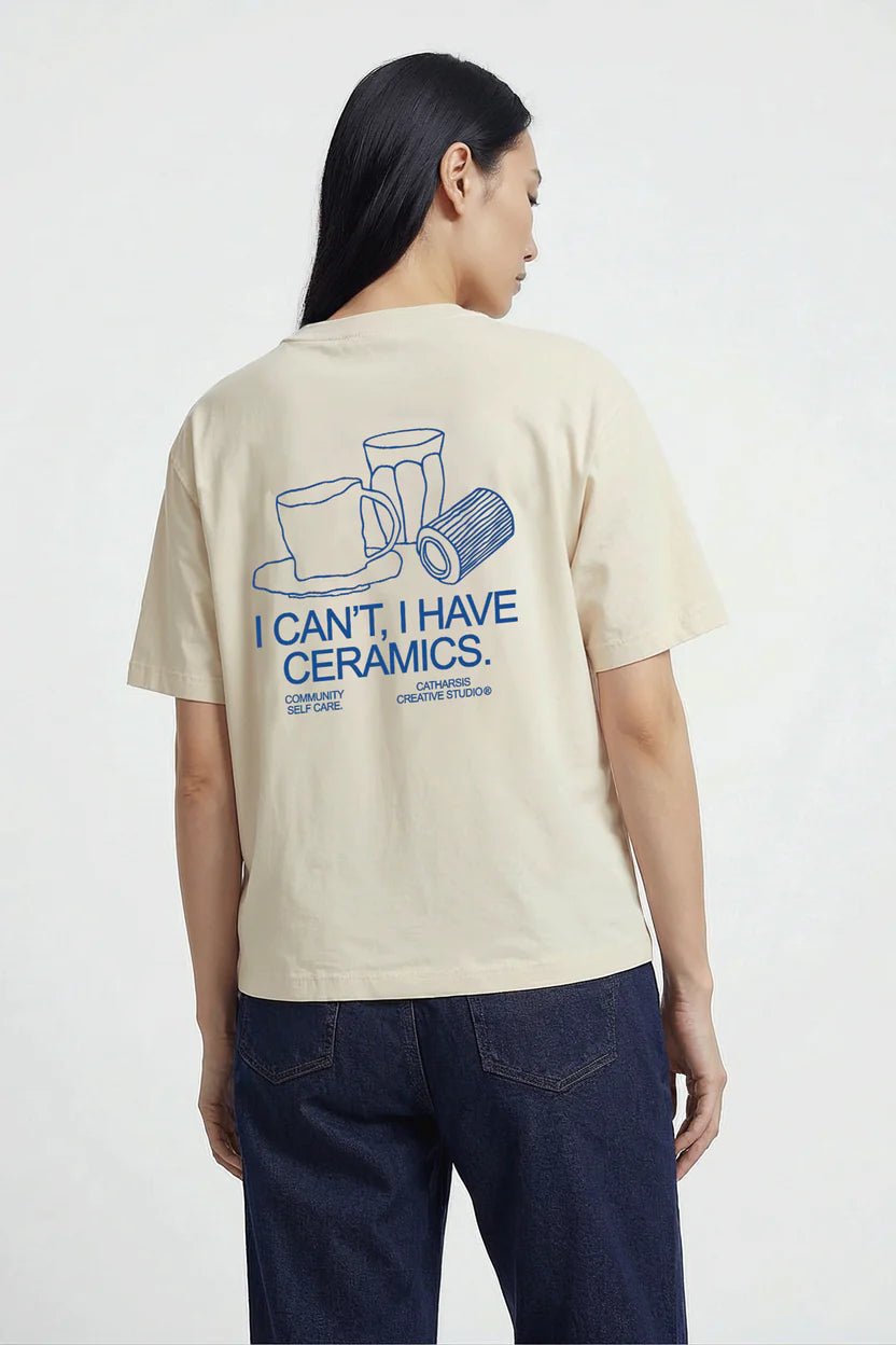 I Can't, I Have Ceramics. Cropped Tshirt