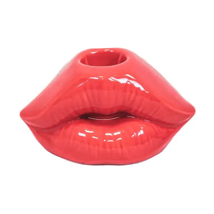 Red Lip Candle Holder  10,5x6,5x5,5cm