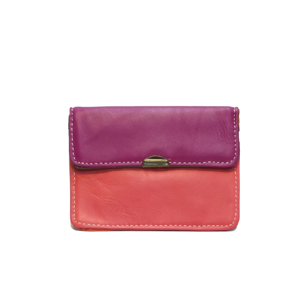 Multi-Colour and Pocket Leather Purse - Mini