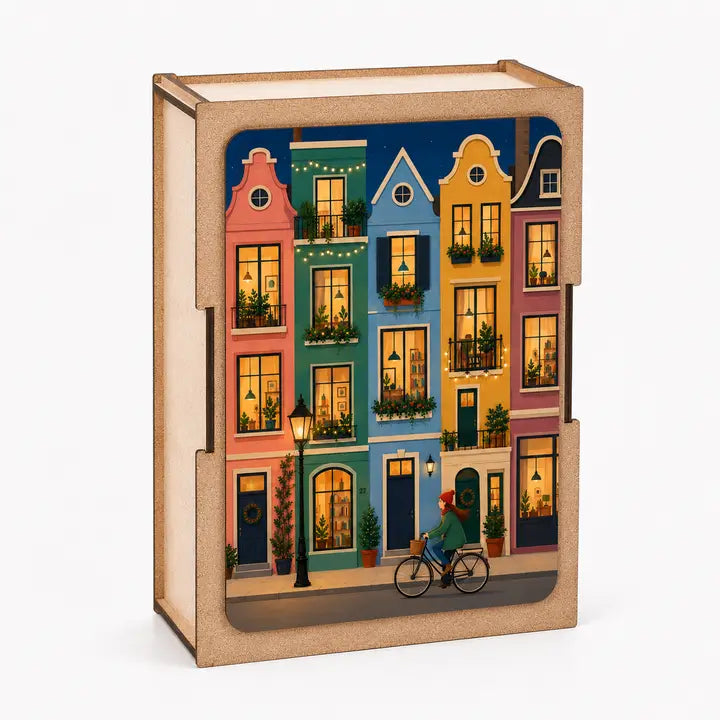 Colorful Apartments Mini Jigsaw Puzzle
