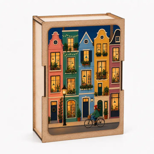 Colorful Apartments Mini Jigsaw Puzzle