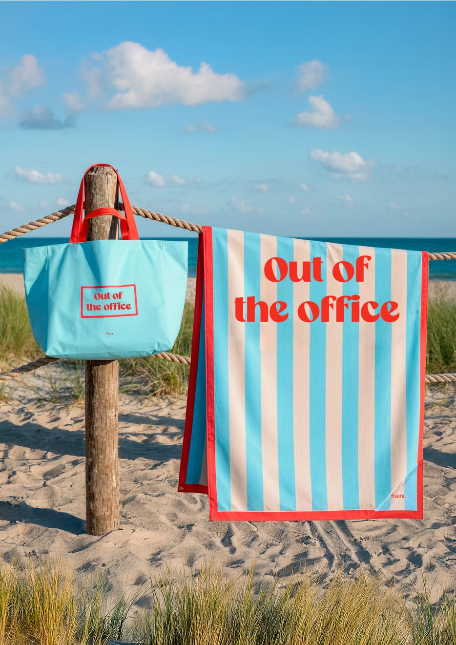 Beach Towel "Out of the Office"