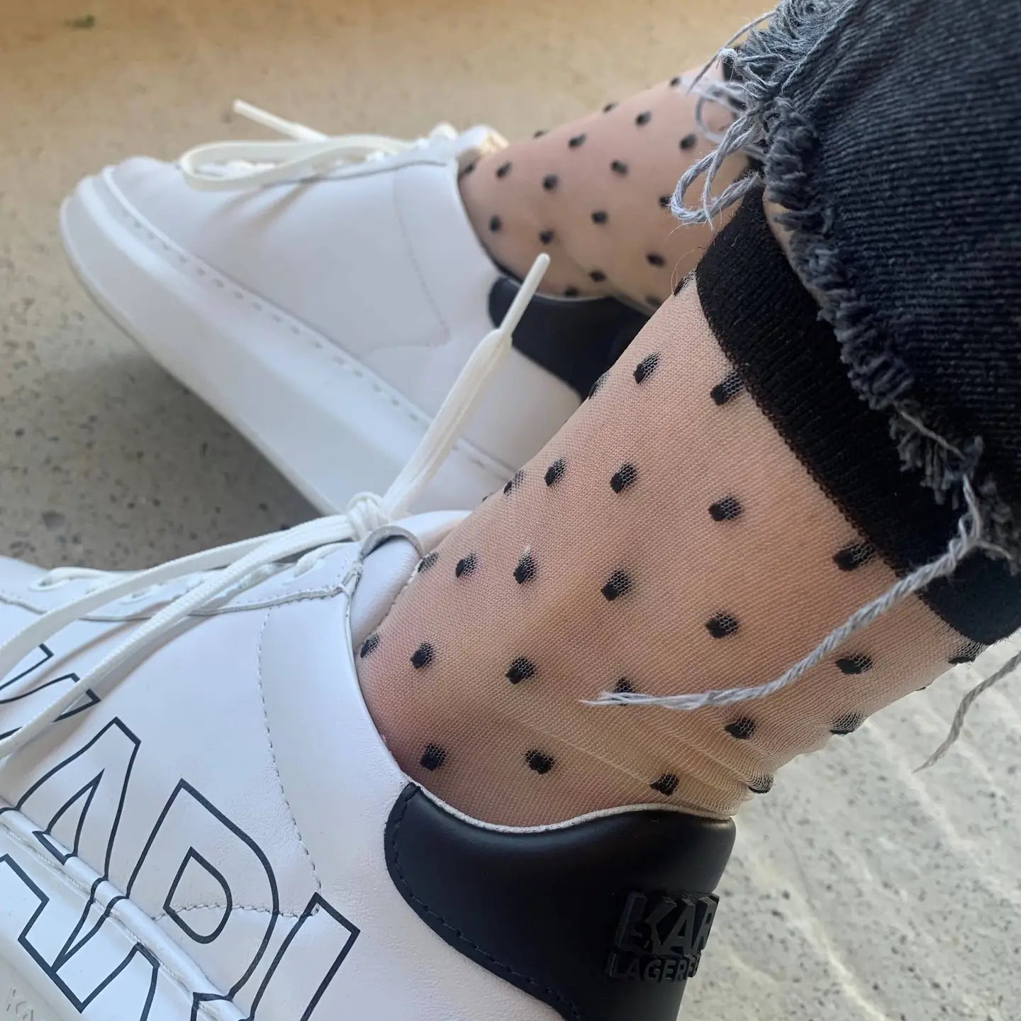 Charlotte Black Transparent Sock