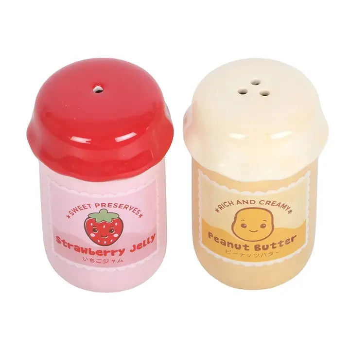 Peanut Butter and Jelly Jar Salt and Pepper Shakers