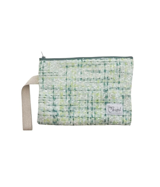GREEN COCO ZIPPER POUCH