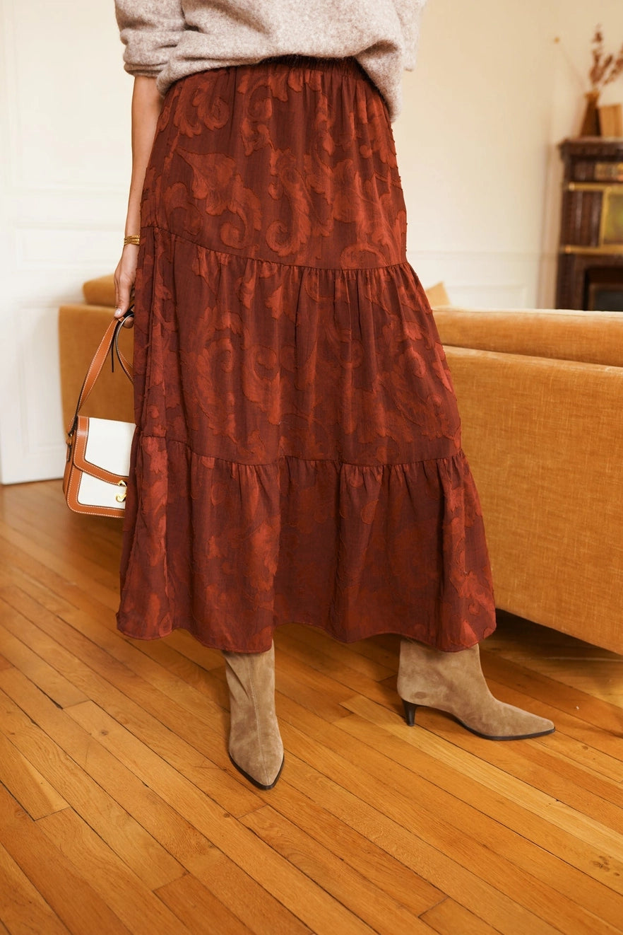 Ambroise Bordeaux Skirt