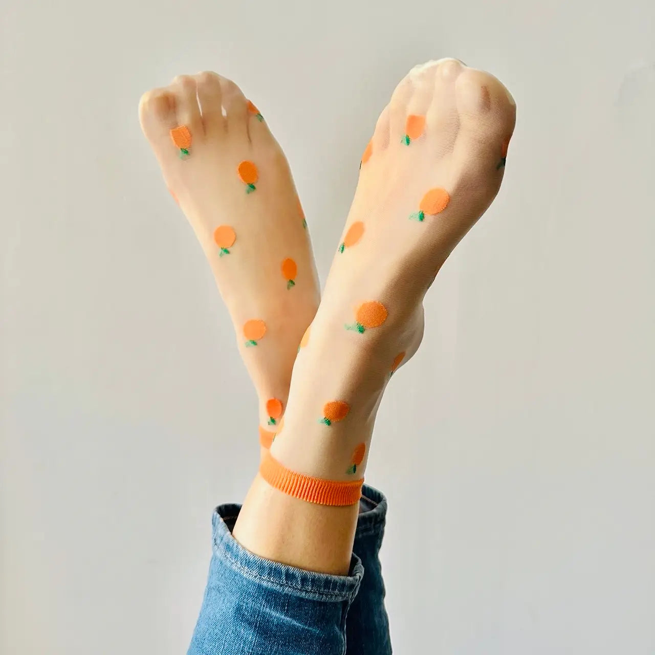 Orange Transparent Sock