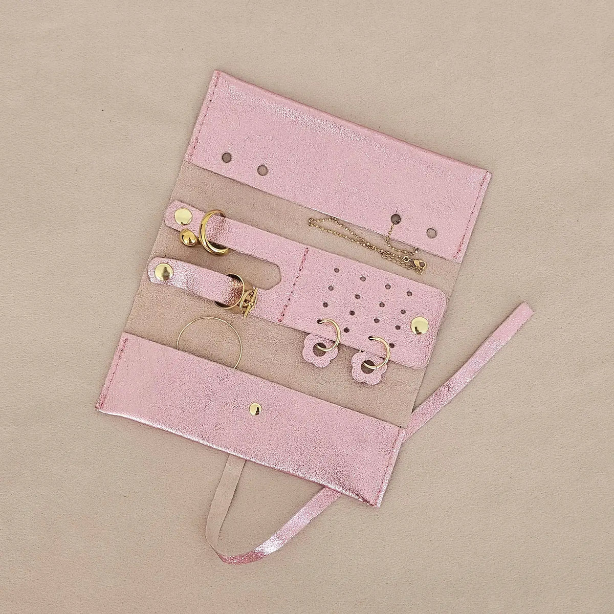 Leather Jewelry Holder - Roll