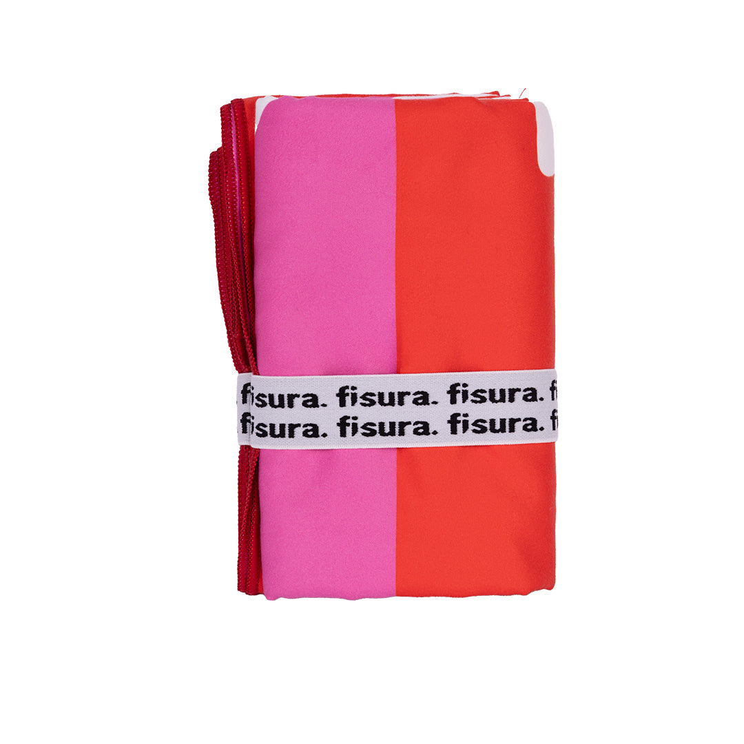 Beach Towel "Better Late Than Ugly" Pink and Red