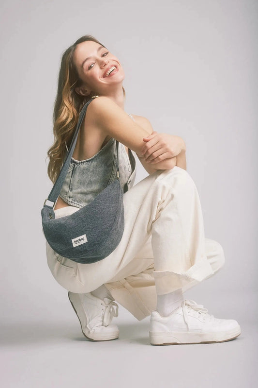 Andrea Denim Grey Fanny Pack