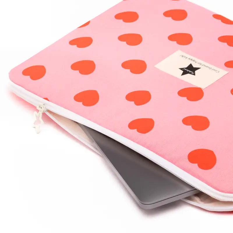 Laptop Case Pink Red Heart