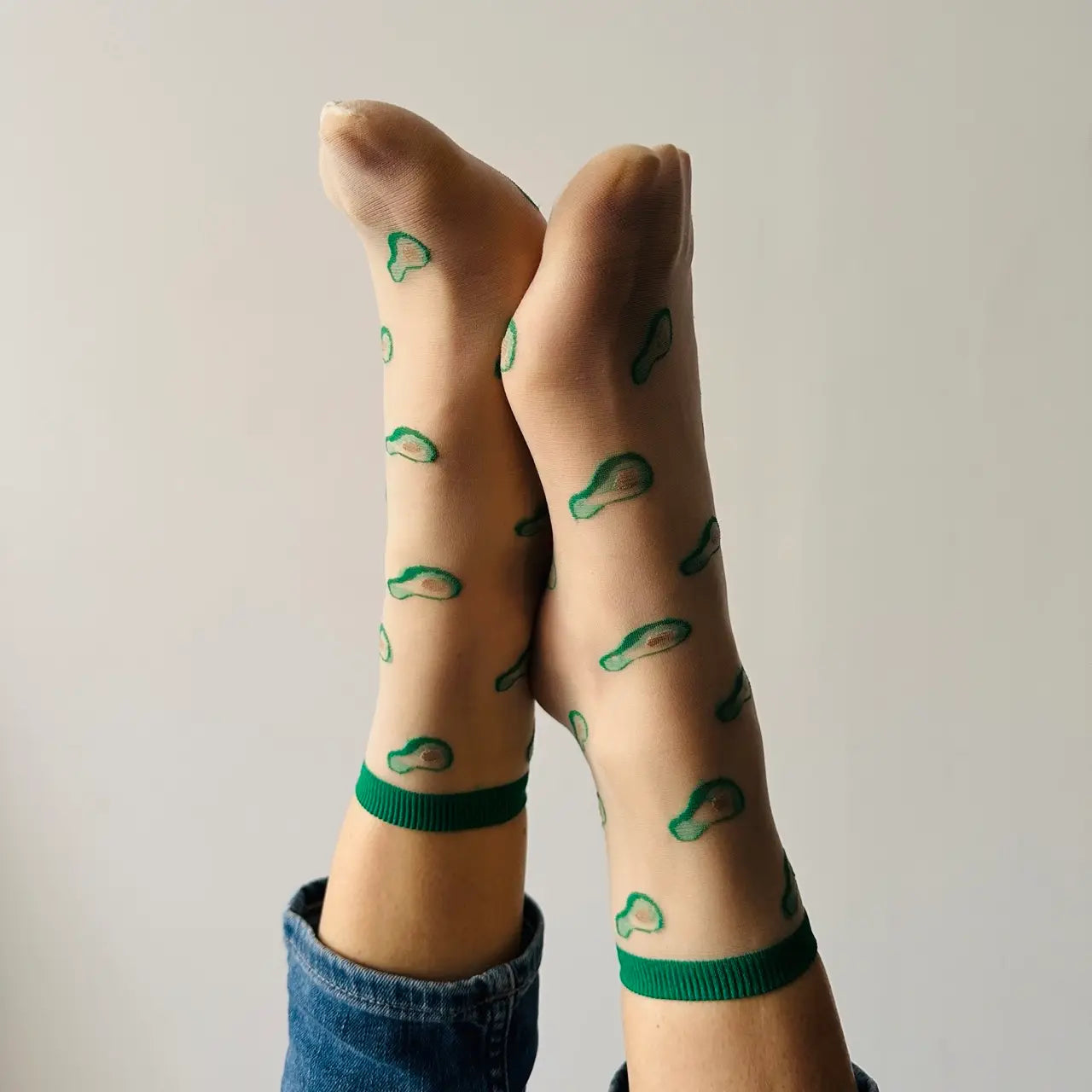 Avocados Transparent Sock