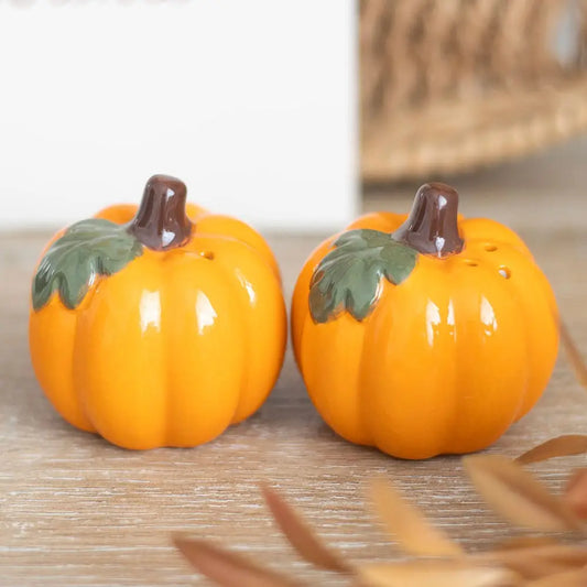 Autumn Pumpkin Salt and Pepper Shakers