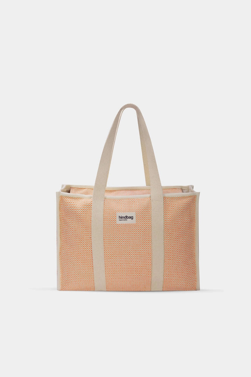 Oscar Coral Woven Tote Bag