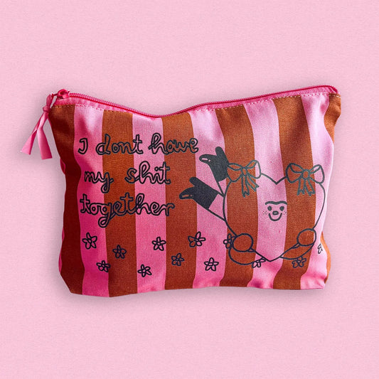 Accessory Bag I Don't Have My Shit Together- Brown
