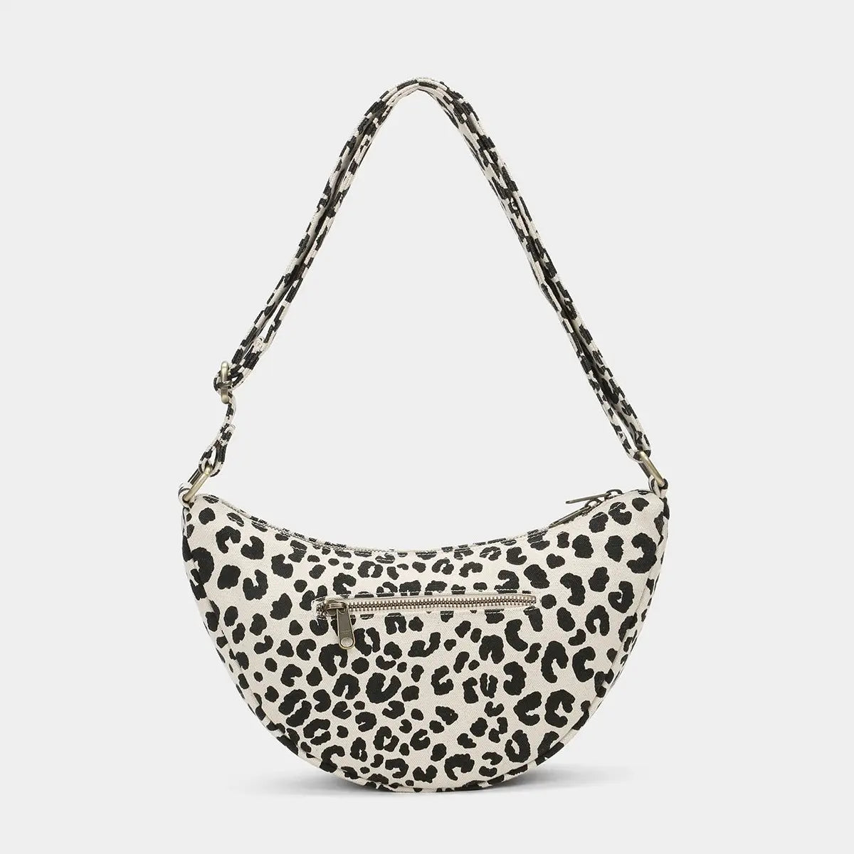 Andrea Leopard Half-Moon Bag