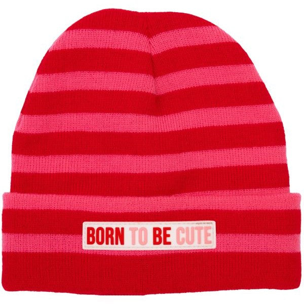 ΣΚΟΥΦΟΣ "BORN TO BE CUTE" PINK & RED STRIPES