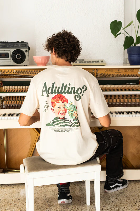 Adulting? No, Thanks | Natural Tee