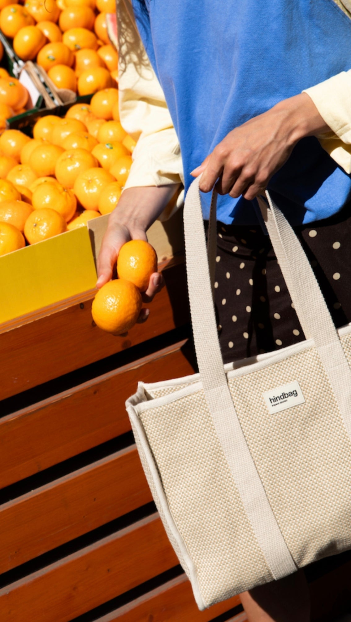 Oscar Nude Woven Tote Bag