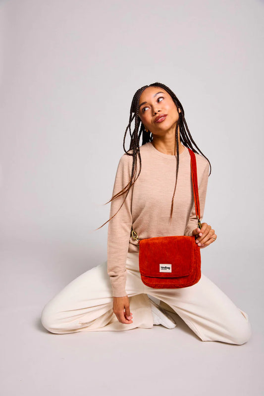 Margault Brick Velvet bag